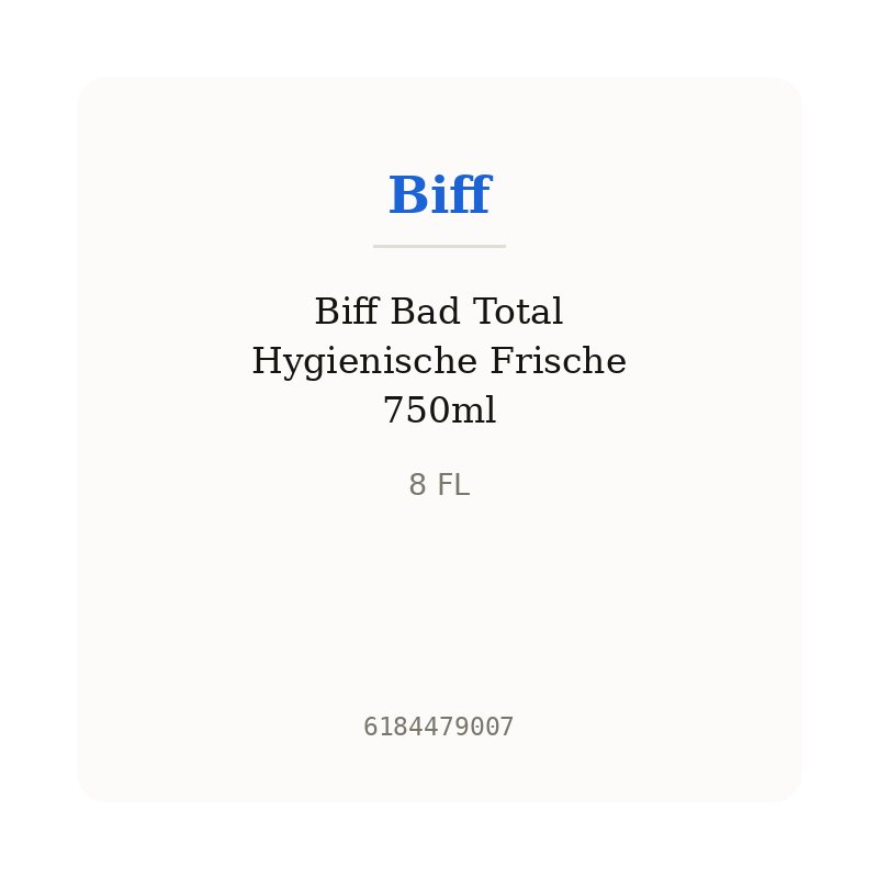 Biff Bad Total Hygienische Frische 750ml