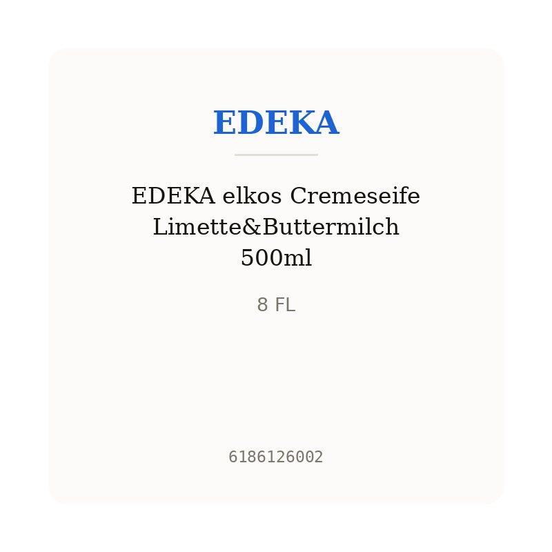 EDEKA elkos Cremeseife Limette&Buttermilch 500ml