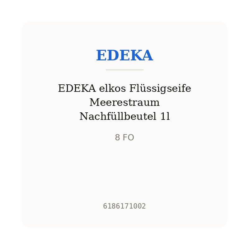 EDEKA elkos Flüssigseife Meerestraum Nachfüllbeutel 1l