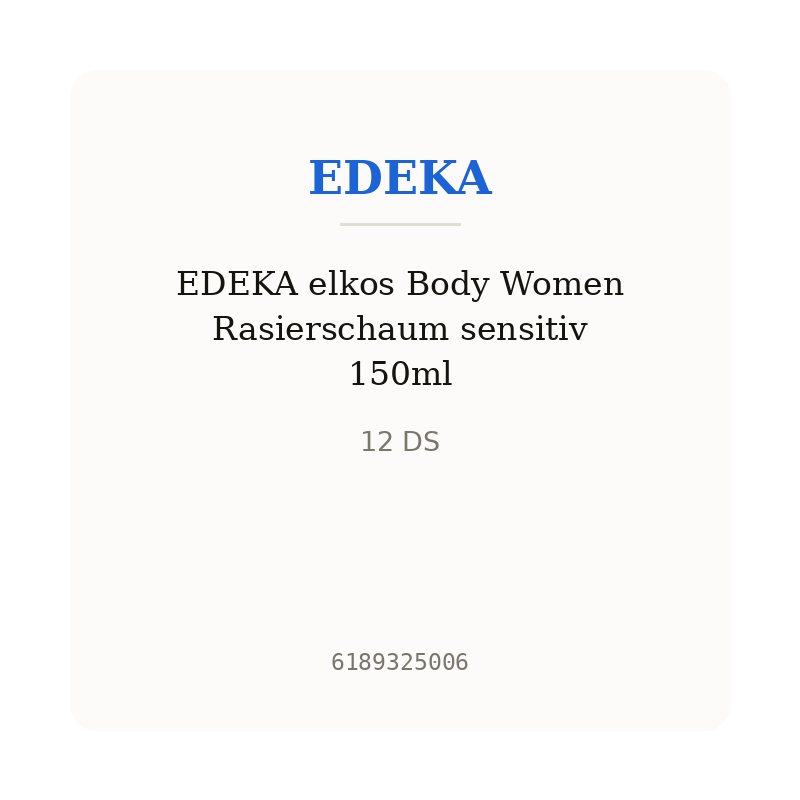 EDEKA elkos Body Women Rasierschaum sensitiv 150ml