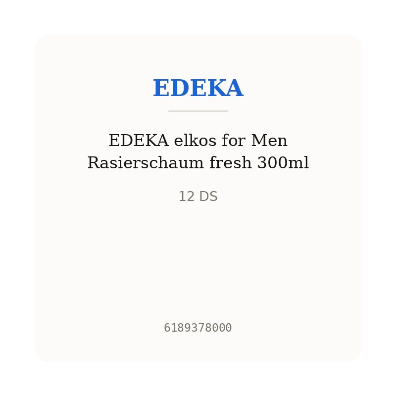 EDEKA elkos for Men Rasierschaum fresh 300ml