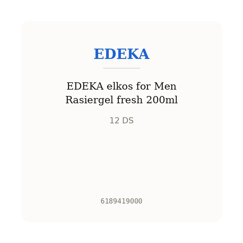 EDEKA elkos for Men Rasiergel fresh 200ml