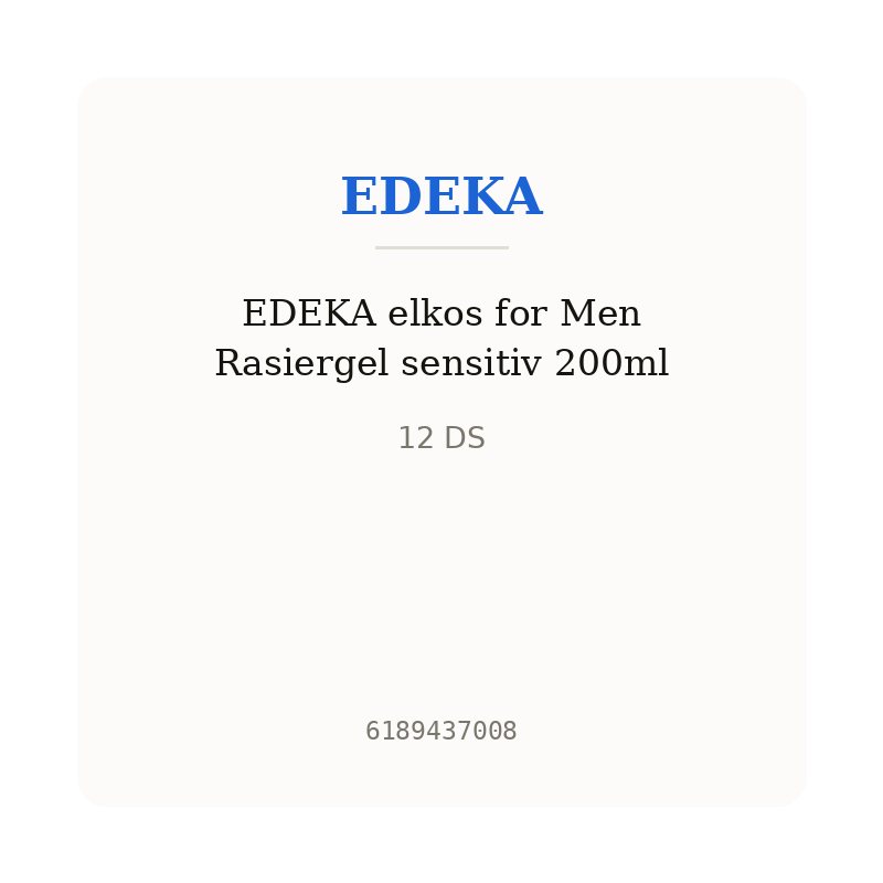 EDEKA elkos for Men Rasiergel sensitiv 200ml