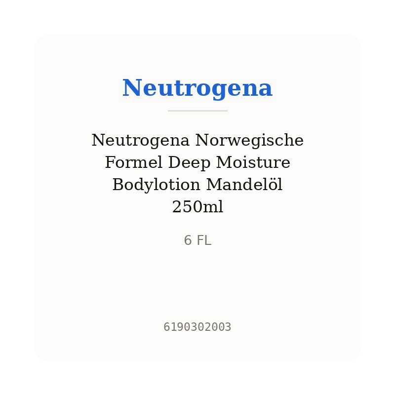 Neutrogena Norwegische Formel Deep Moisture Bodylotion Mandelöl 250ml