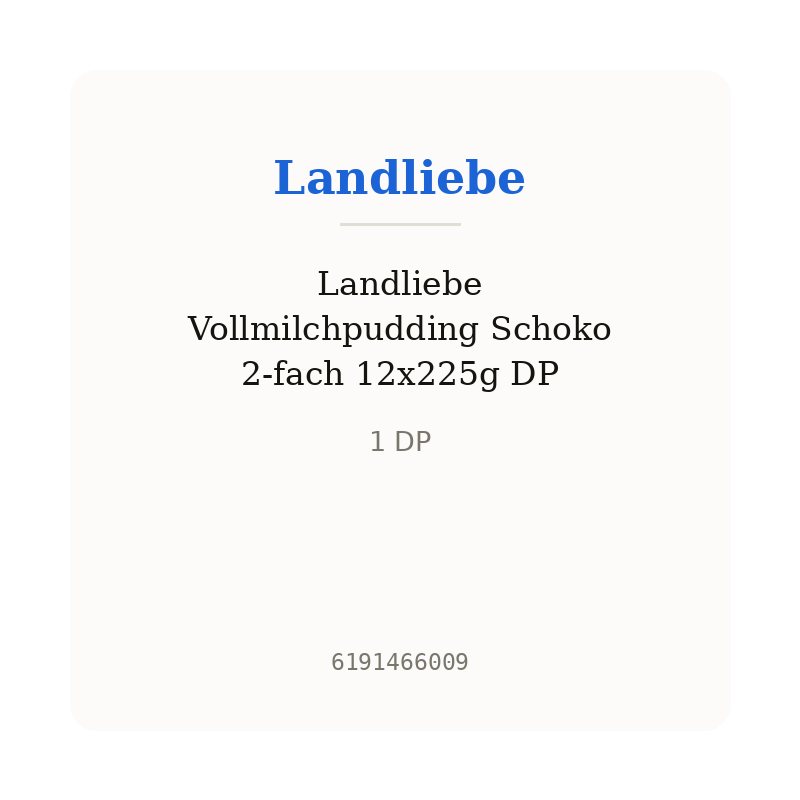 Landliebe Vollmilchpudding Schoko 2-fach 12x225g DP