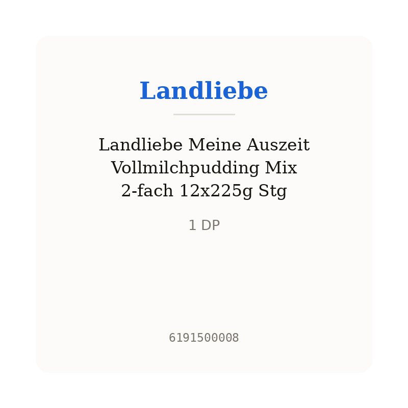 Landliebe Meine Auszeit Vollmilchpudding Mix 2-fach 12x225g Stg
