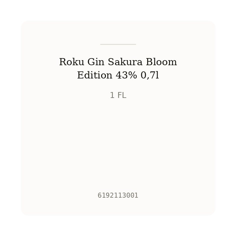 Roku Gin Sakura Bloom Edition 43% 0,7l