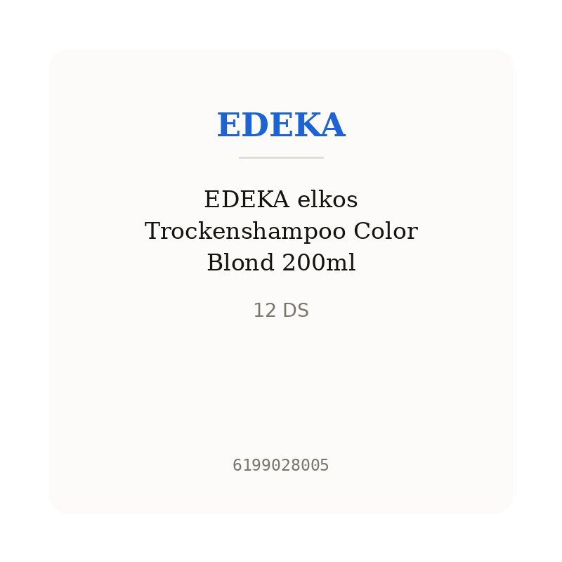 EDEKA elkos Trockenshampoo Color Blond 200ml