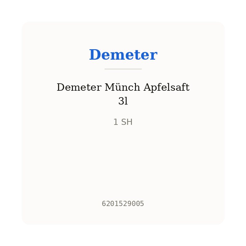 Demeter Münch Apfelsaft 3l
