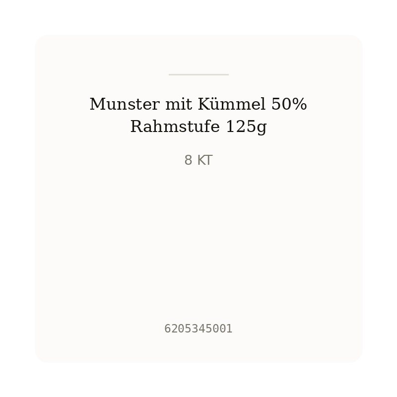 Munster mit Kümmel 50% Rahmstufe 125g