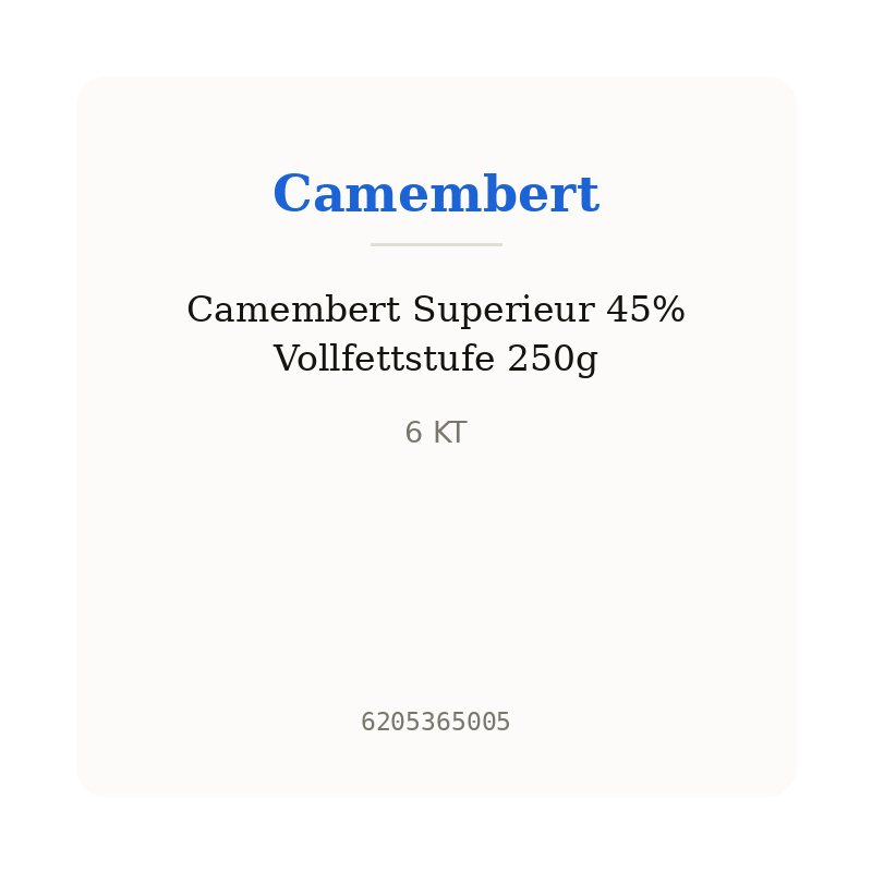 Camembert Superieur 45% Vollfettstufe 250g