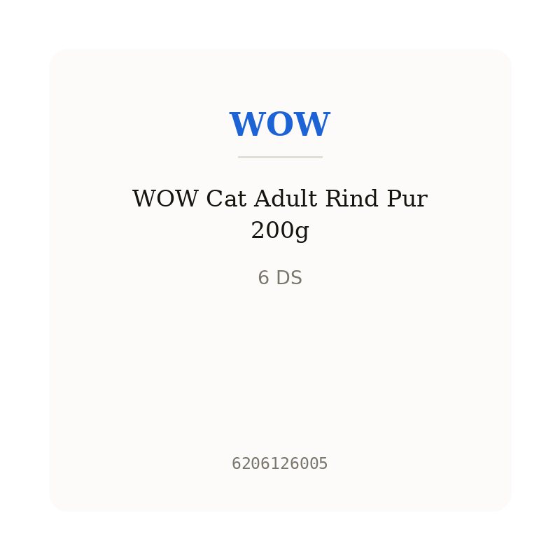 WOW Cat Adult Rind Pur 200g