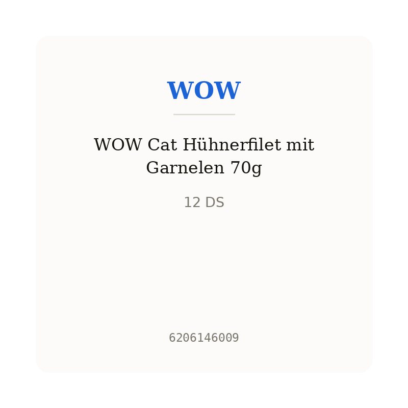 WOW Cat Hühnerfilet mit Garnelen 70g