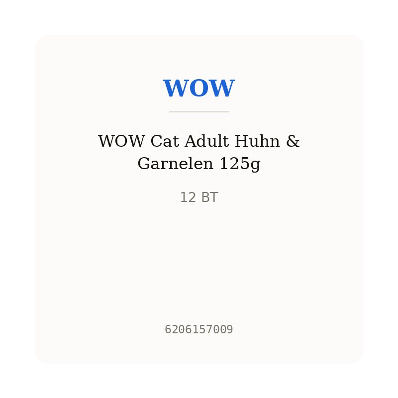 WOW Cat Adult Huhn & Garnelen 125g