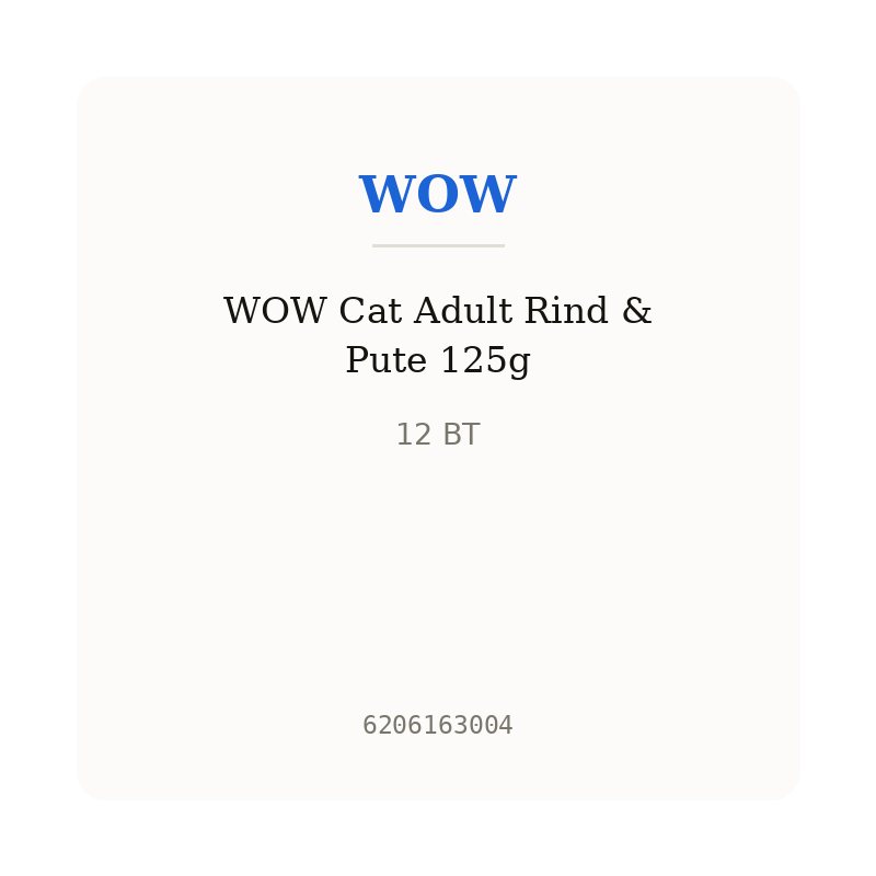 WOW Cat Adult Rind & Pute 125g