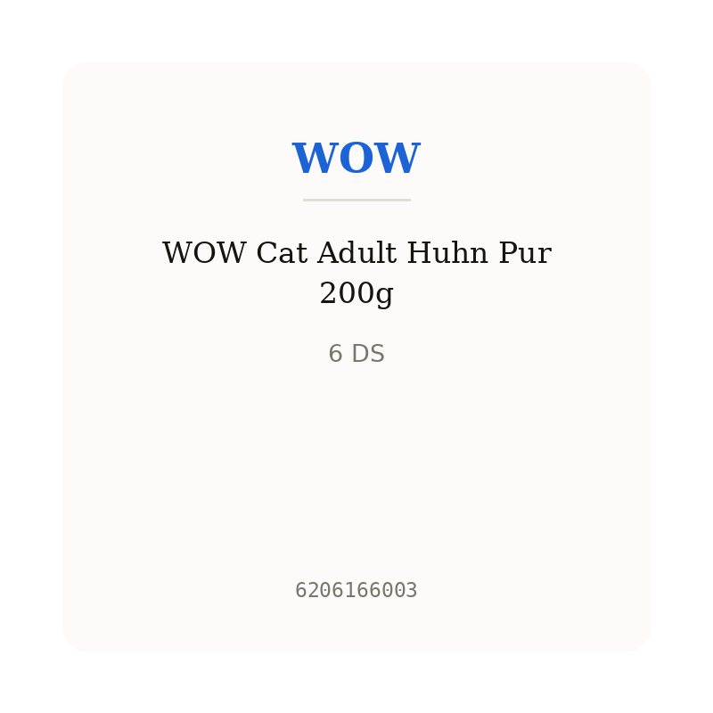 WOW Cat Adult Huhn Pur 200g