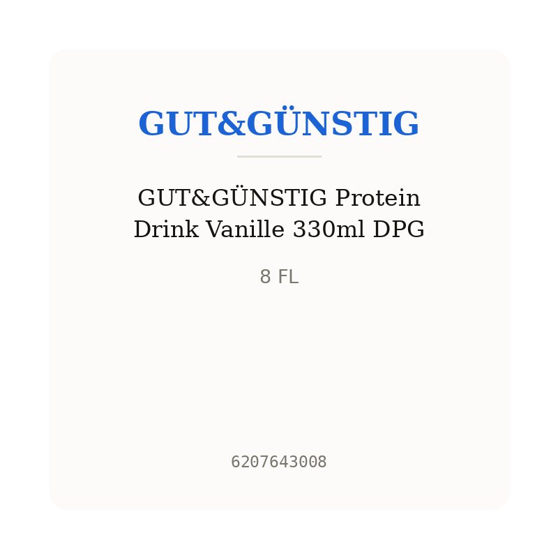 GUT&GÜNSTIG Protein Drink Vanille 330ml DPG