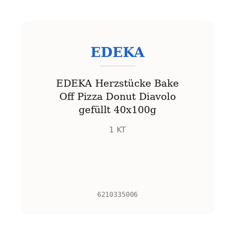 EDEKA Herzstücke Bake Off Pizza Donut Diavolo gefüllt 40x100g