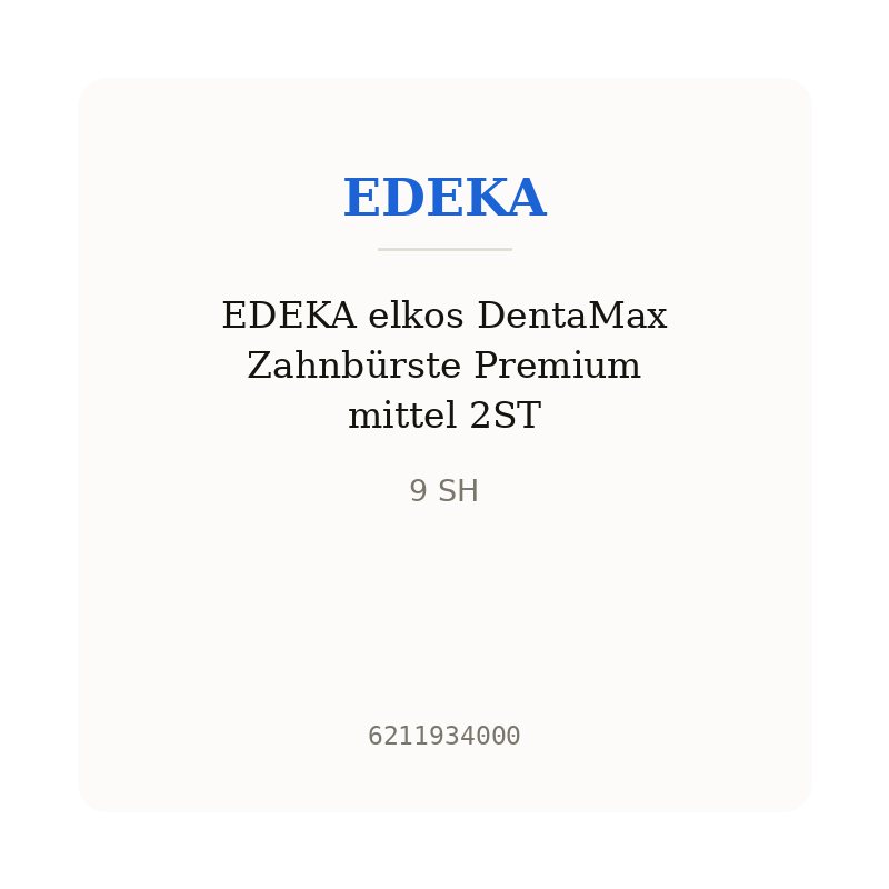 EDEKA elkos DentaMax Zahnbürste Premium mittel 2ST