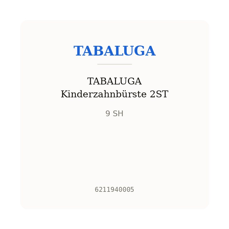TABALUGA Kinderzahnbürste 2ST