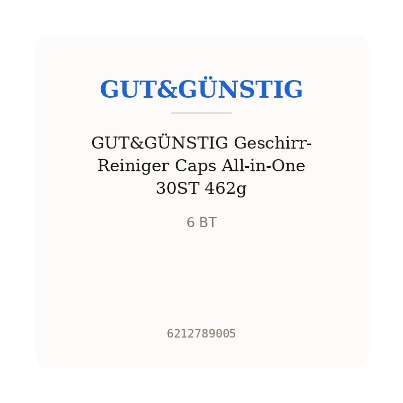 GUT&GÜNSTIG Geschirr-Reiniger Caps All-in-One 30ST 462g
