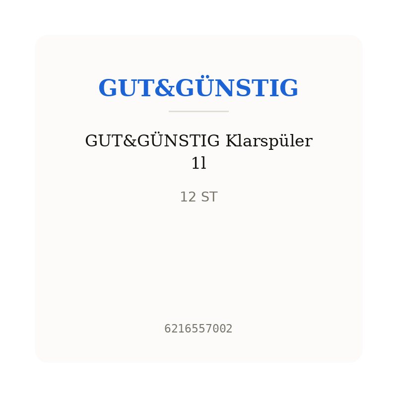 GUT&GÜNSTIG Klarspüler 1l
