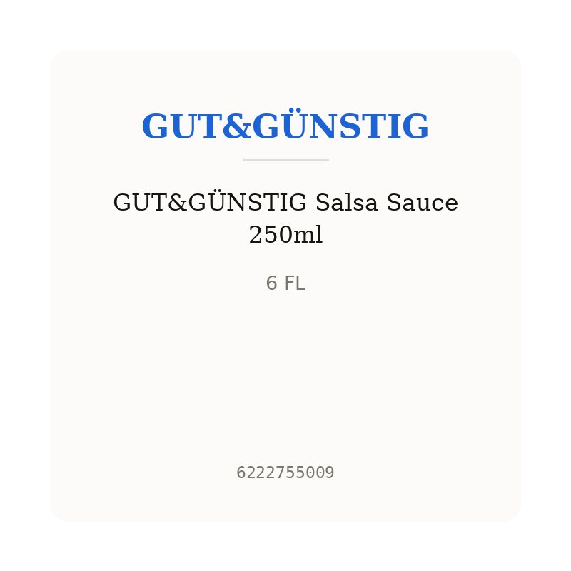 GUT&GÜNSTIG Salsa Sauce 250ml