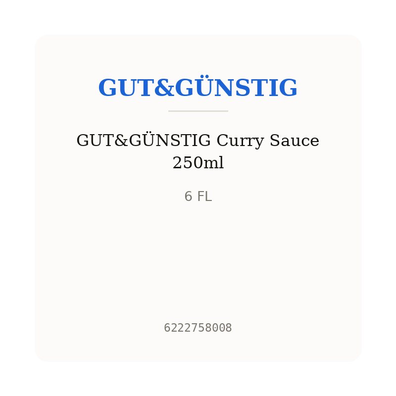 GUT&GÜNSTIG Curry Sauce 250ml