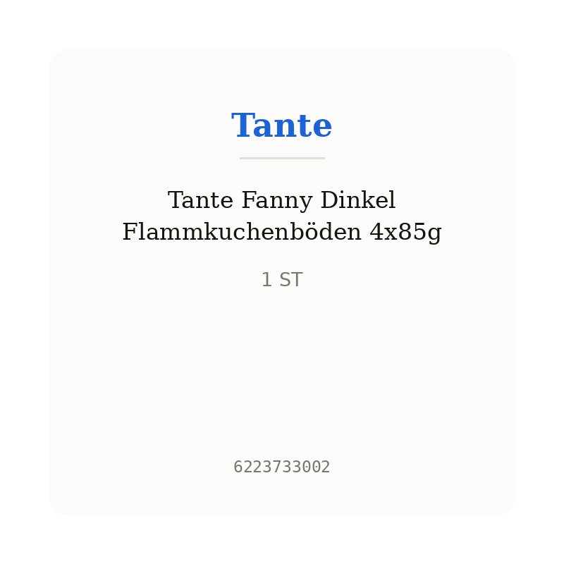 Tante Fanny Dinkel Flammkuchenböden 4x85g