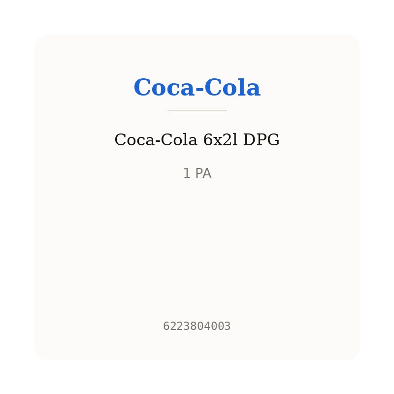 Coca-Cola 6x2l DPG