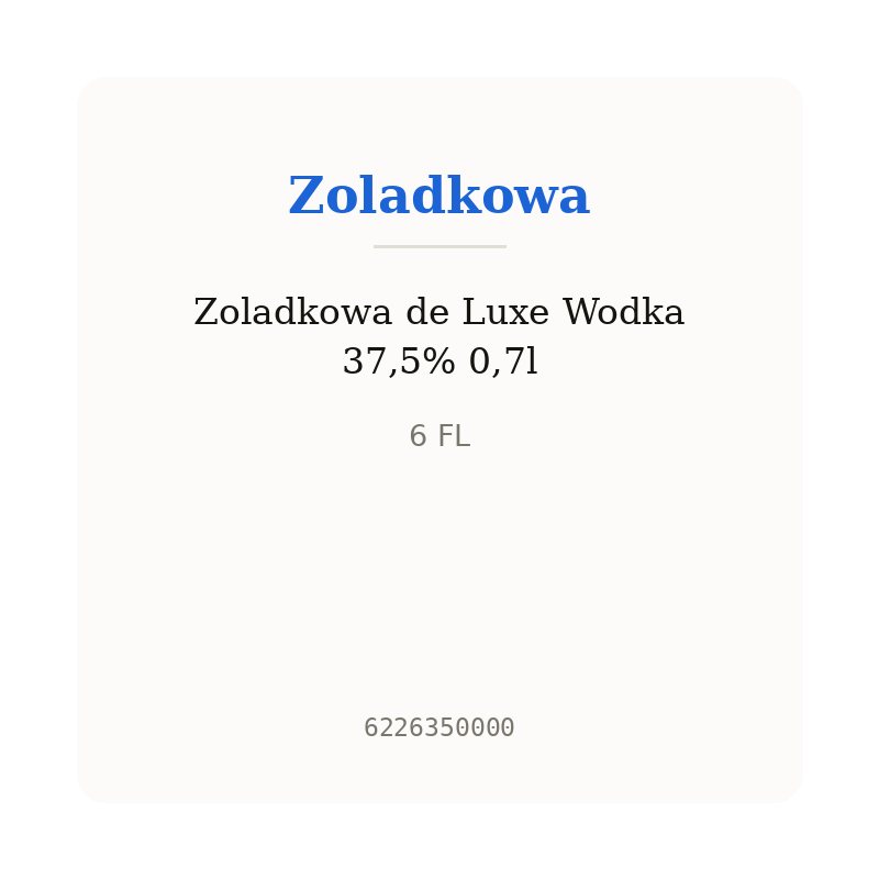 Zoladkowa de Luxe Wodka 37,5% 0,7l