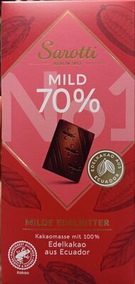 Sarotti No.1 Milde Edelbitter 70% 100g