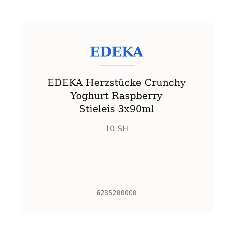 EDEKA Herzstücke Crunchy Yoghurt Raspberry Stieleis 3x90ml
