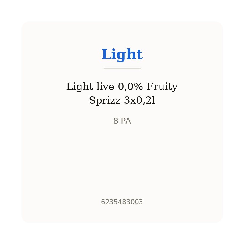 Light live 0,0% Fruity Sprizz 3x0,2l