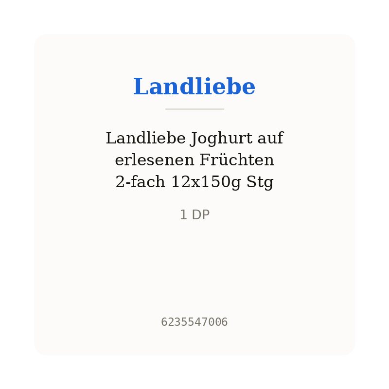 Landliebe Joghurt auf erlesenen Früchten 2-fach 12x150g Stg