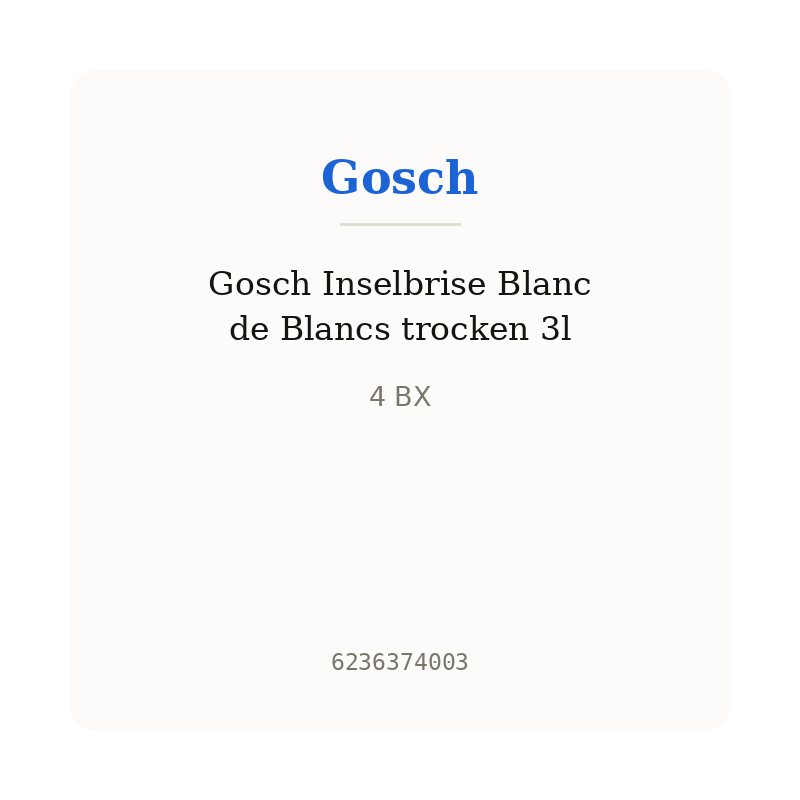Gosch Inselbrise Blanc de Blancs trocken 3l