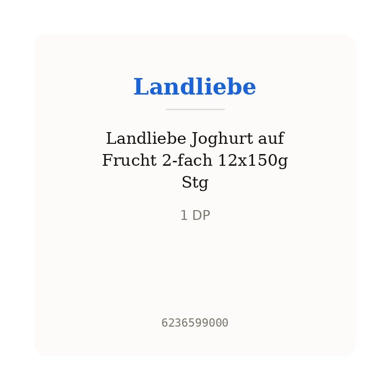 Landliebe Joghurt auf Frucht 2-fach 12x150g Stg
