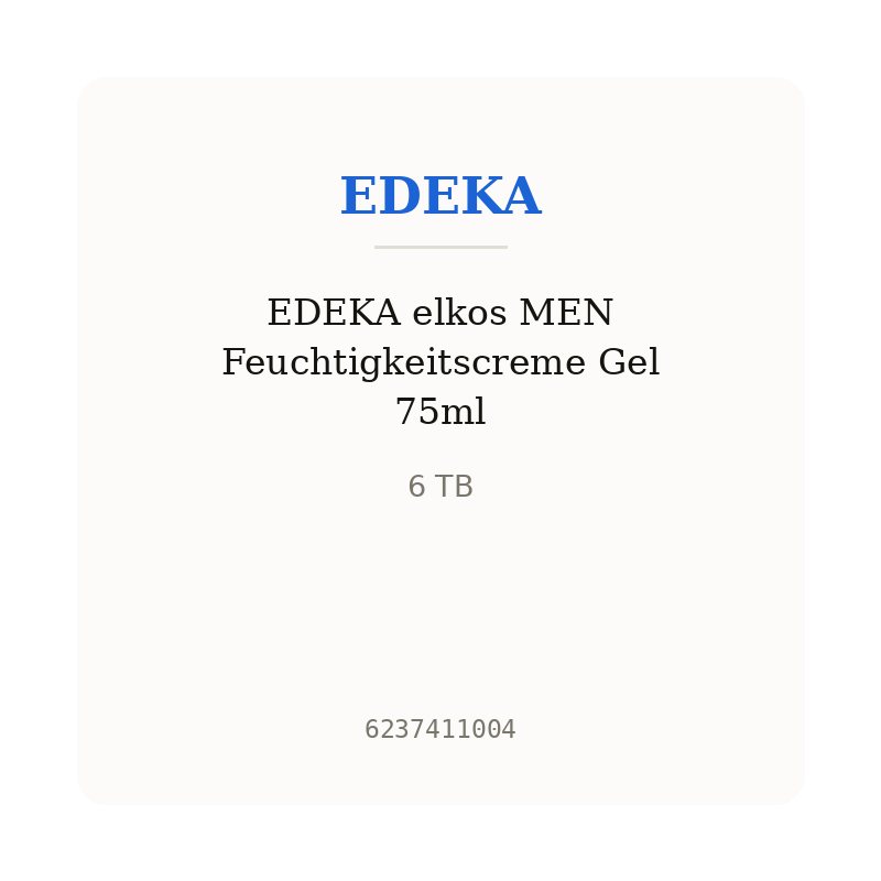 EDEKA elkos MEN Feuchtigkeitscreme Gel 75ml