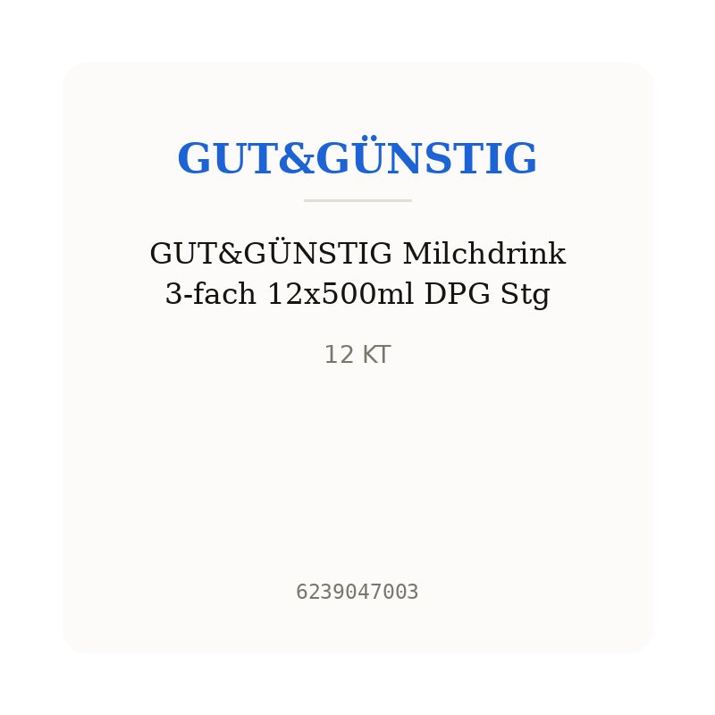 GUT&GÜNSTIG Milchdrink 3-fach 12x500ml DPG Stg
