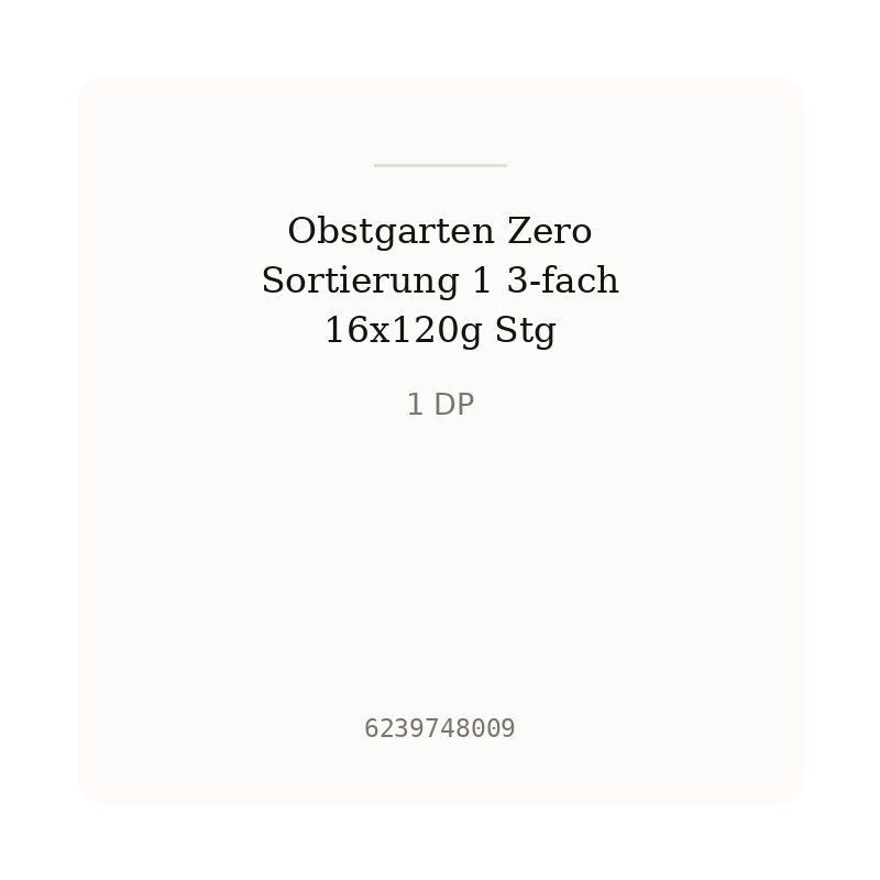 Obstgarten Zero Sortierung 1 3-fach 16x120g Stg