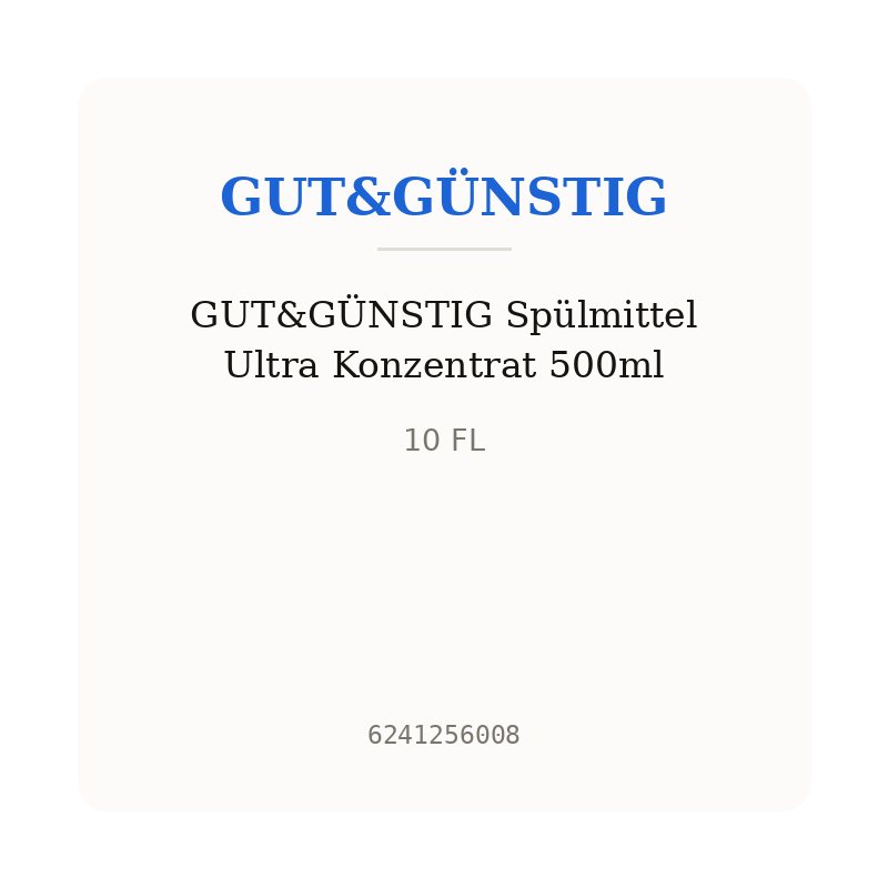 GUT&GÜNSTIG Spülmittel Ultra Konzentrat 500ml