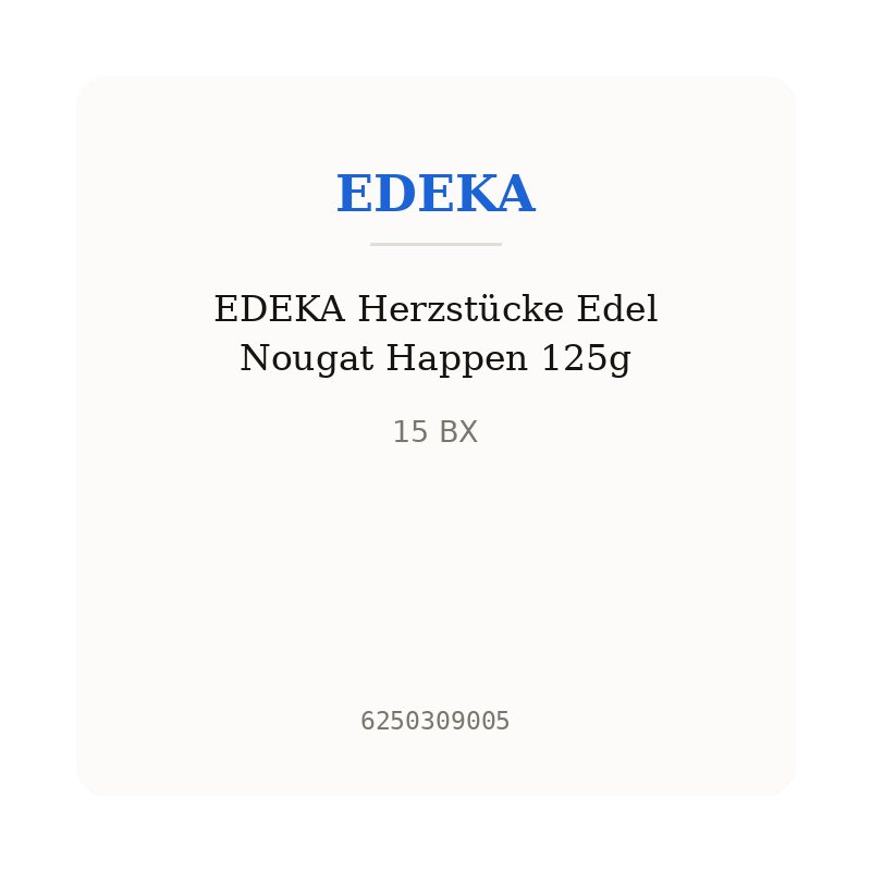 EDEKA Herzstücke Edel Nougat Happen 125g