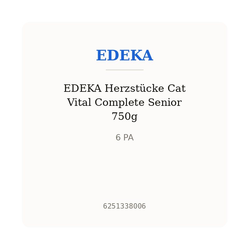 EDEKA Herzstücke Cat Vital Complete Senior 750g