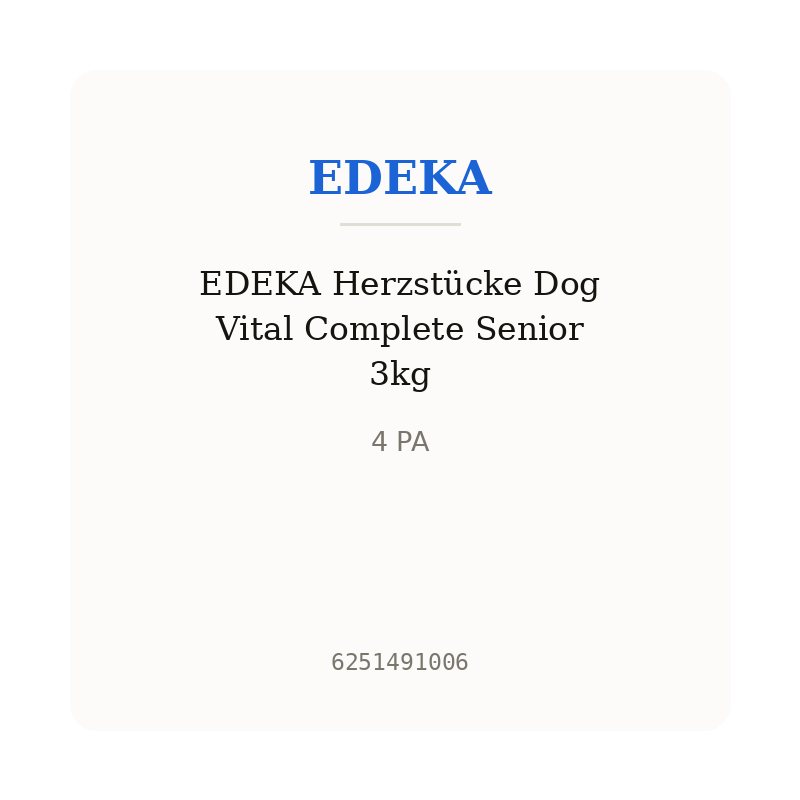 EDEKA Herzstücke Dog Vital Complete Senior 3kg