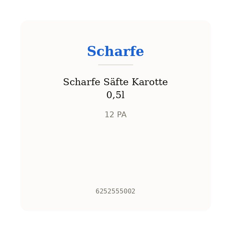 Scharfe Säfte Karotte 0,5l