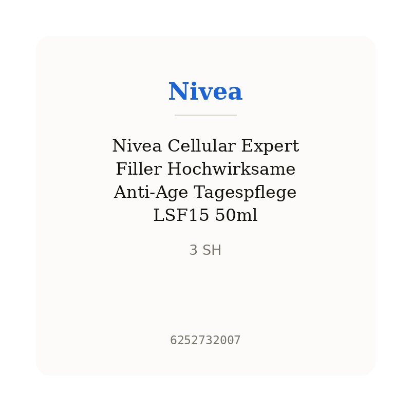 Nivea Cellular Expert Filler Hochwirksame Anti-Age Tagespflege LSF15 50ml