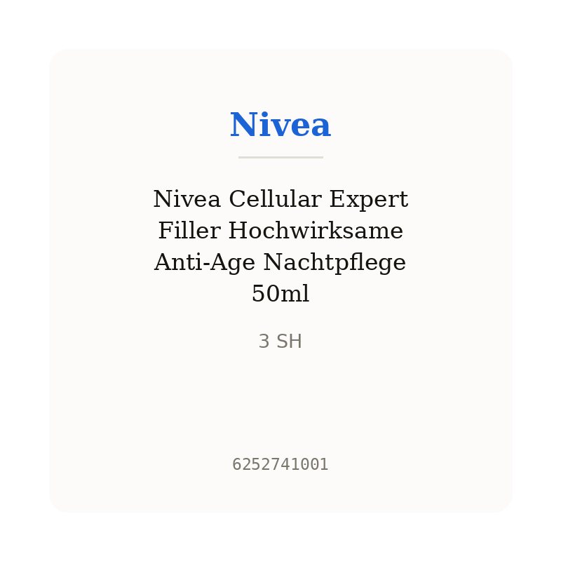 Nivea Cellular Expert Filler Hochwirksame Anti-Age Nachtpflege 50ml