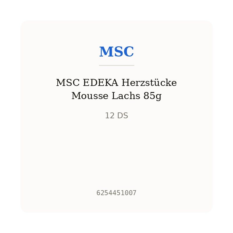 MSC EDEKA Herzstücke Mousse Lachs 85g