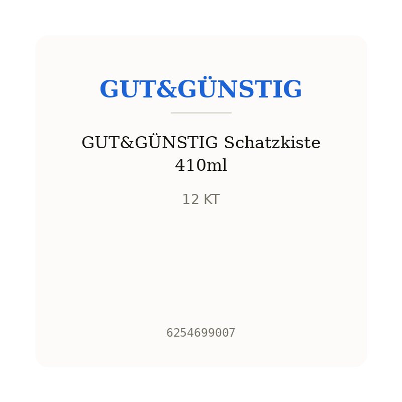 GUT&GÜNSTIG Schatzkiste 410ml