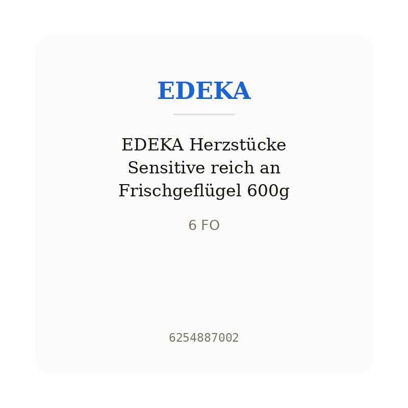 EDEKA Herzstücke Sensitive reich an Frischgeflügel 600g
